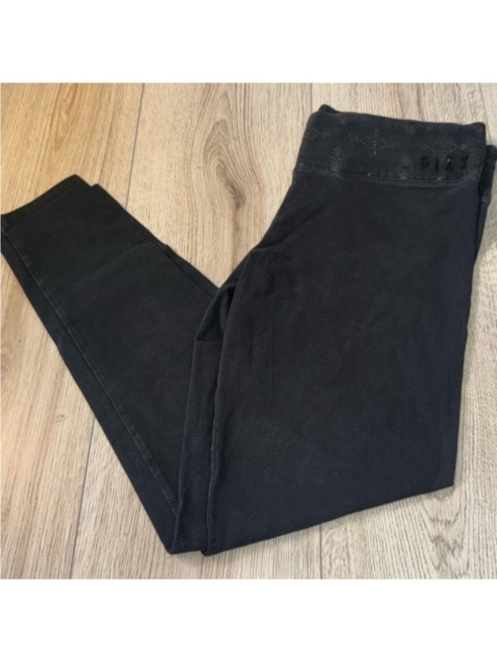 Victoria’s Secret pink yoga black bling leggings tights
